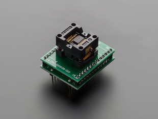 Angled shot of SMT Test Socket - TQFP-28 Breakout.