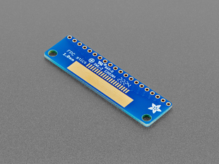 Angled Shot of the Adafruit FPC Stick - 20 Pin 0.5mm/1.0mm Pitch Adapter.