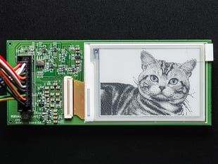 E-Ink breakout board with image of cat