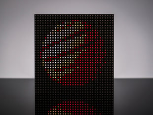 32x32 RGB LED Matrix showing a planetoid graphic