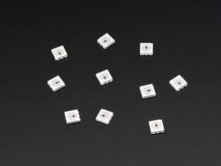 Ten 5050 RGB LEDs with Integrated Driver Chip