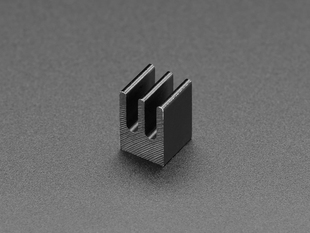 Square aluminum heatsink with 3 fins