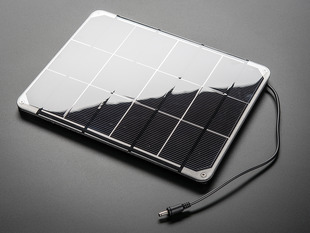 Angled shot of a Huge 6V 6W Solar panel - 6.0 Watt. 