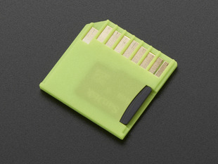 Green Shortening microSD adapter for Raspberry Pi & Macbooks