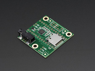 Angled shot of Audio Adapter Board for Teensy 3.x