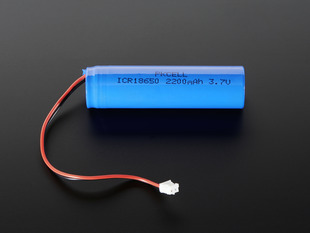 Lithium Ion Cylindrical Battery - 3.7v 2200mAh with JST PH connector