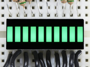 Green Lit up 10 Segment Light Bar Graph LED Display