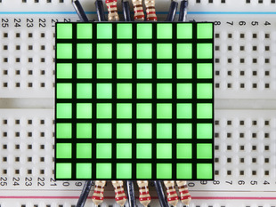 1.2" 8x8 Matrix Square Pixel - Pure Green.