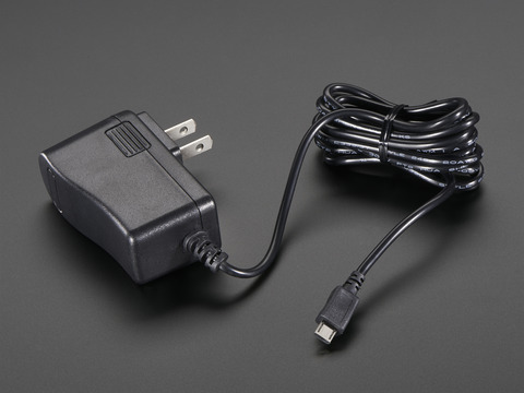 5V 2.5A Switching Power Supply with 20AWG MicroUSB Cable