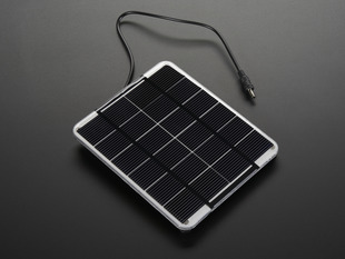 Angled shot of a Medium 6V 2W Solar panel. 