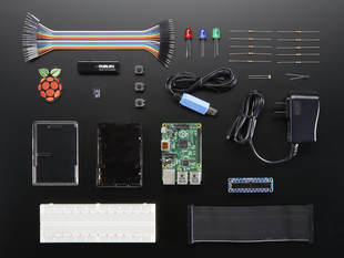 A collection of electronic parts included in kit.