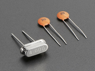  4 MHz Crystal with two 20pF capacitors