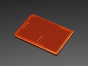 Angled shot of Raspberry Pi Model B+ / Pi 2 / Pi 3 Case Lid in Orange.