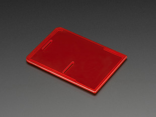 Angled shot of a Raspberry Pi Model B+ / Pi 2 / Pi 3 Case Lid - Red. 