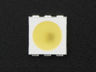 Top down view of a 5050 Cool White LED w/ Integrated Driver Chip. 