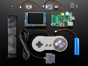 A collection of electronic parts included in kit.