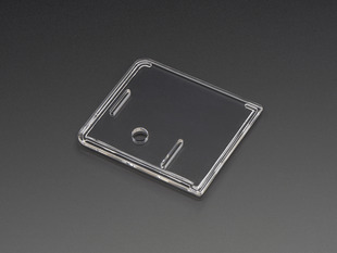 Angled shot of clear Raspberry Pi Model A+ Case lid.