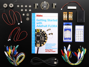 A collection of electronic parts included in kit.