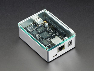 Beaglebone Black Case - Silver Aluminum with Clear Top