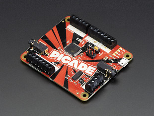 Angled shot of Pimoroni Picade Controller PCB.