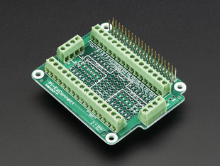 Angled shot of Pi-EzConnect Terminal Block Breakout HAT