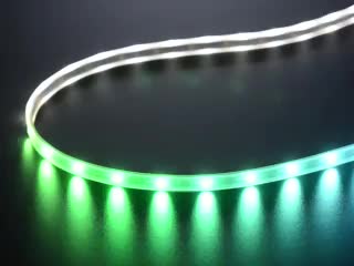 Adafruit NeoPixel Digital RGB LED Strip with different rainbow and white lights moving around