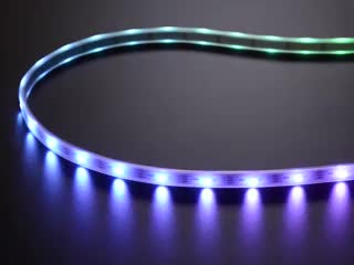 Adafruit NeoPixel Digital RGB LED Strip with different rainbow and white lights moving around