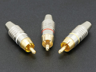 Three DIY RCA metal Plugs 