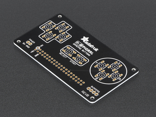 Angled shot of PiGRRL 2.0 Custom Gamepad PCB