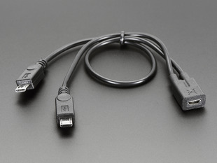 Micro B USB 2-Way Y Splitter Cable