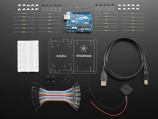 Various electrical components against a black background.