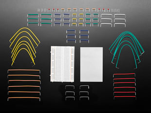 Half Size Breadboard and 78 Piece Jumper Wire in various lengths