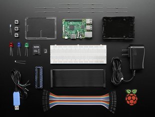 A collection of electronic parts included in kit.