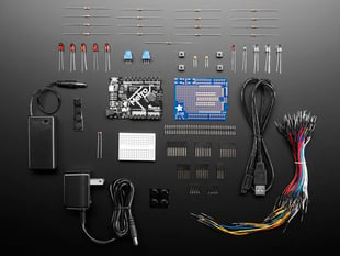 Components to a Adafruit Metro 328 Starter Pack. 