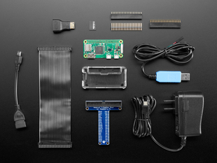 Components included in a Raspberry Pi Zero W Starter Pack - Includes Pi Zero W