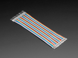 Angled shot of Premium Male/Female Raw Jumper Wires - 40 x 6