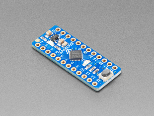 Angled shot of a Adafruit ATSAMD09 Breakout with seesaw. 