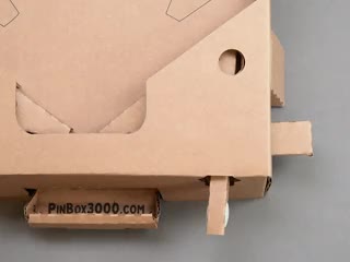 Animation of cardboard pinball machine play