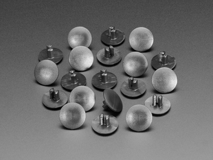 pile of Large Short Plastic Snap Rivets for Cardboard Crafts