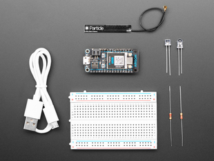 A collection of electronic parts included in kit.