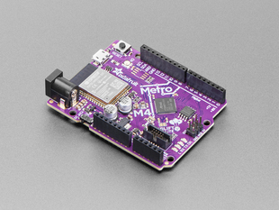 Adafruit Metro M4 Airlift Lite dev board with SAMD51 an ESP32 Wifi Co-processor.