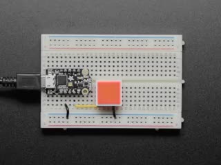 15mm Square Diffused Red Indicator LED pulsing on and off