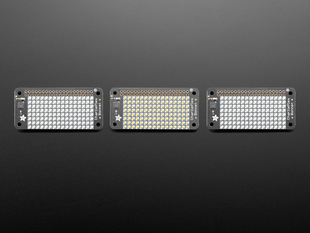 Set of 3 Adafruit CharliePlex LED Matrix Bonnet.