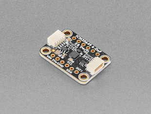 Angled shot of rectangular accelerometer-gyroscope breakout.