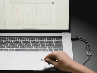 Adafruit MCP2221A Breakout - General Purpose USB to GPIO ADC I2C connected to a computer with an IMU sensor that is streaming data to some graphing program
