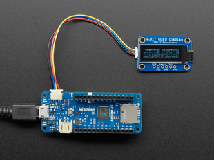 5-pin JST cable to 4-pin JST SH connect to a OLED Display and an Arduino.