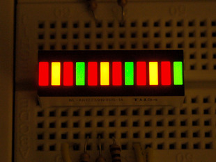 Lit up Bi-Color (Red/Green) 12-LED Bargraph