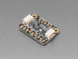 Angled Shot of a Adafruit 9-DOF LSM9DS1 Breakout Board. 