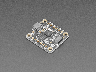 Angled shot of a Adafruit 9-DOF Orientation IMU Fusion Breakout board.