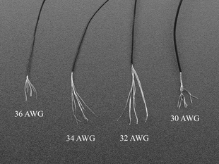 Annotated diagram of 4 different wire gauges